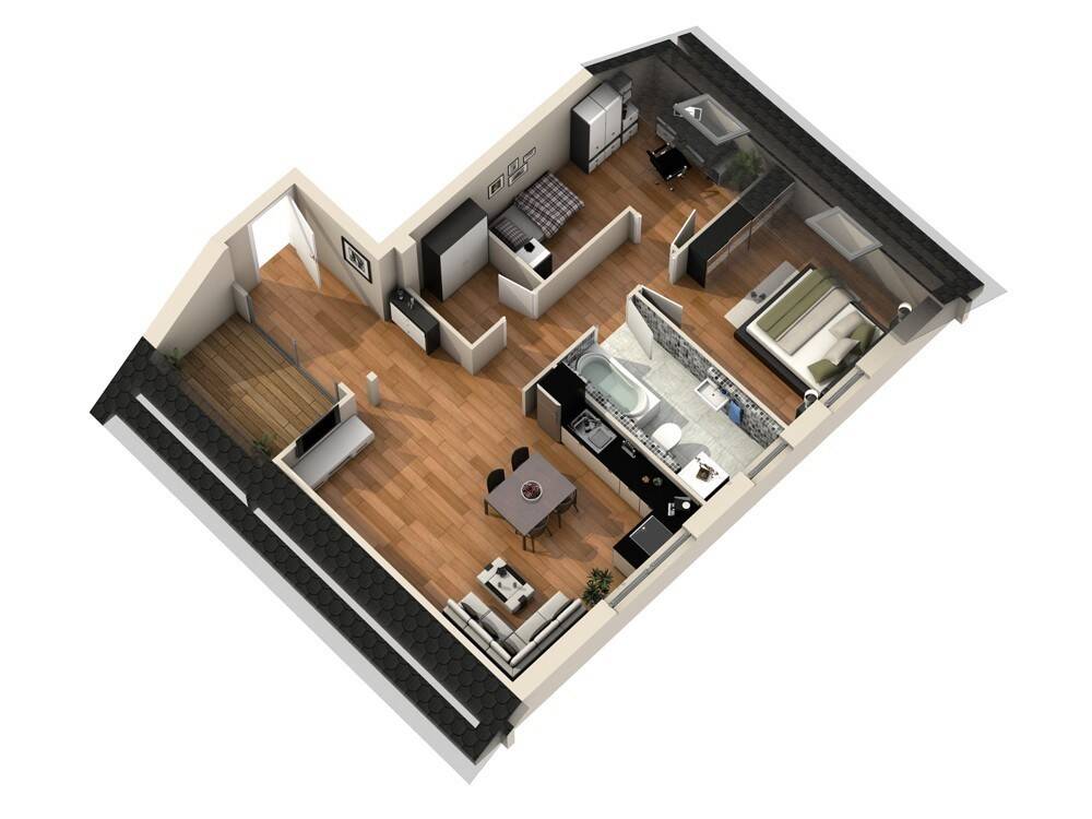 Exklusive 3,5 Raum Dachgeschoss Wohnung mit gehobener Innenausstattung und Dachterasse in Ulm-Egging