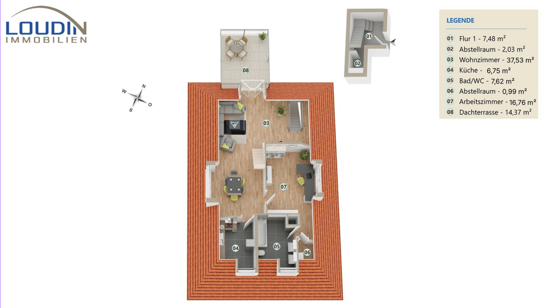 Dachgeschosswohnung in 77652 Offenburg mit 93,12 m² kaufen