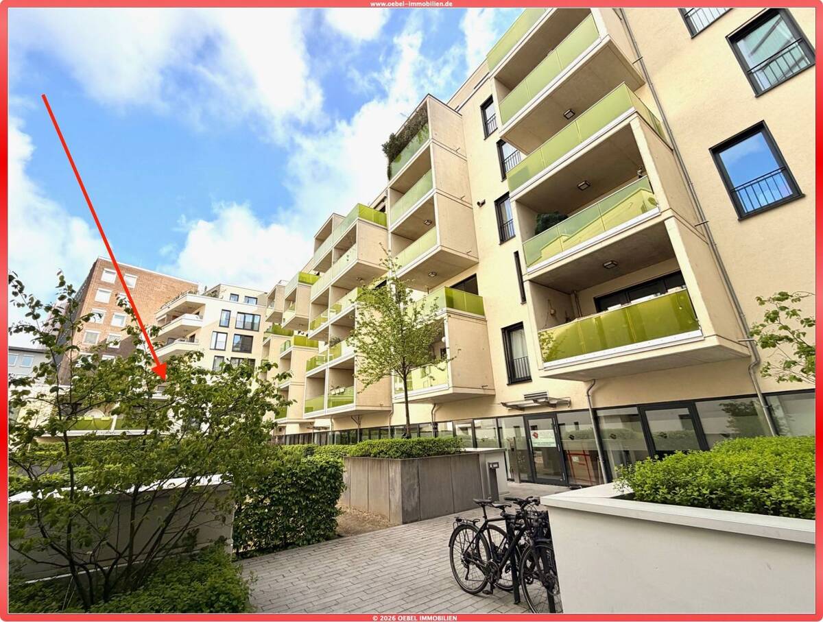Moderne Neubauwohnung mit Aufzug, großer Loggia und Innenhoflage im Herzen von Köln – 50676 Köln – Bild 1 von 9