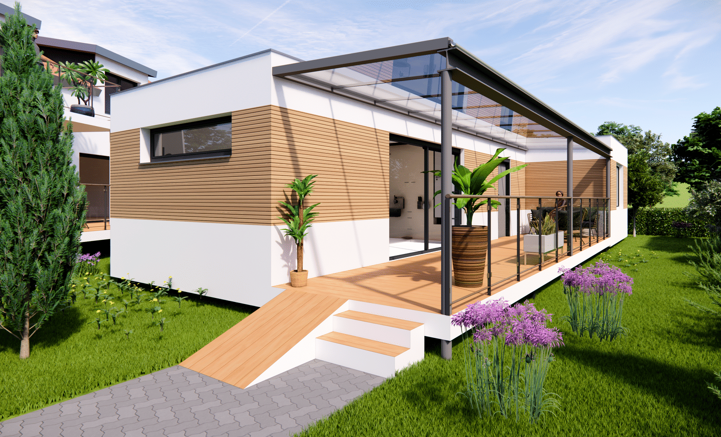 NEUBAUPROJEKT I T-Cube I Moderne Holzmodulhäuser in Ernsgaden – Ernsgaden – Bild 1 von 8