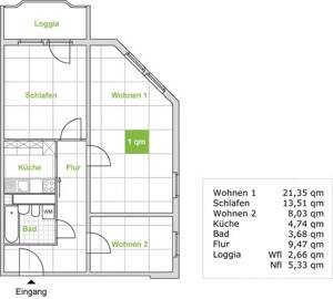 Familienfreundliche 3-Zimmer-Wohnung mit Balkon (WBS) – 1307 Dresden – Vorschaubild 2