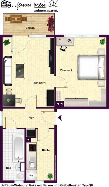 Alles im Blick! Kleine Starterwohnung mit Balkon – Chemnitz – Vorschaubild 9