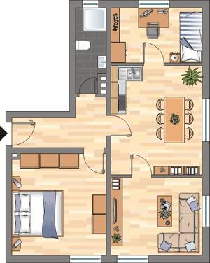Bezugsfertige 3-Zimmer-Wohnung in Oldenburg-Osternburg! – 26135 Oldenburg – Vorschaubild 2