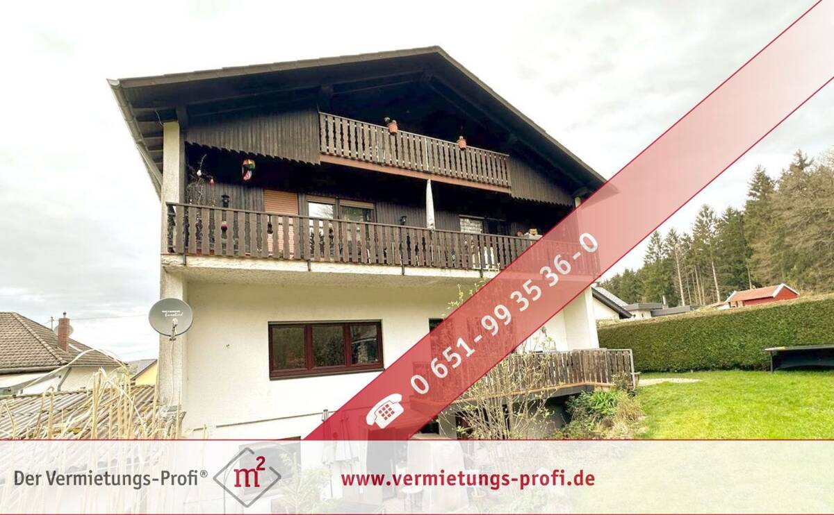 Traumhaft gelegene 3-Zimmer-Wohnung in Zerf mit Balkon und Gartenmitbenutzung – 54314 Zerf – Bild 1 von 9