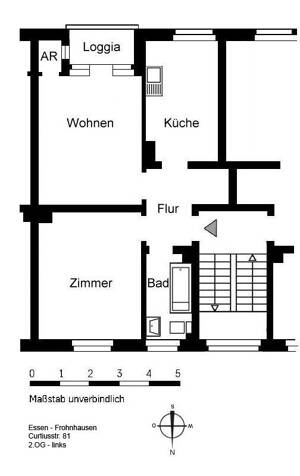 Demnächst frei! 1-Zimmer-Wohnung in Essen Frohnhausen – 45144 Essen – Vorschaubild 2