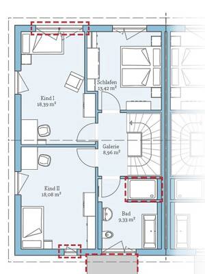 Münster-Handorf: Moderne EH40+ QNG-Doppelhaushälfte - clever vorgeplant, vielfältig konfigurierbar – 48157 Münster – Vorschaubild 7