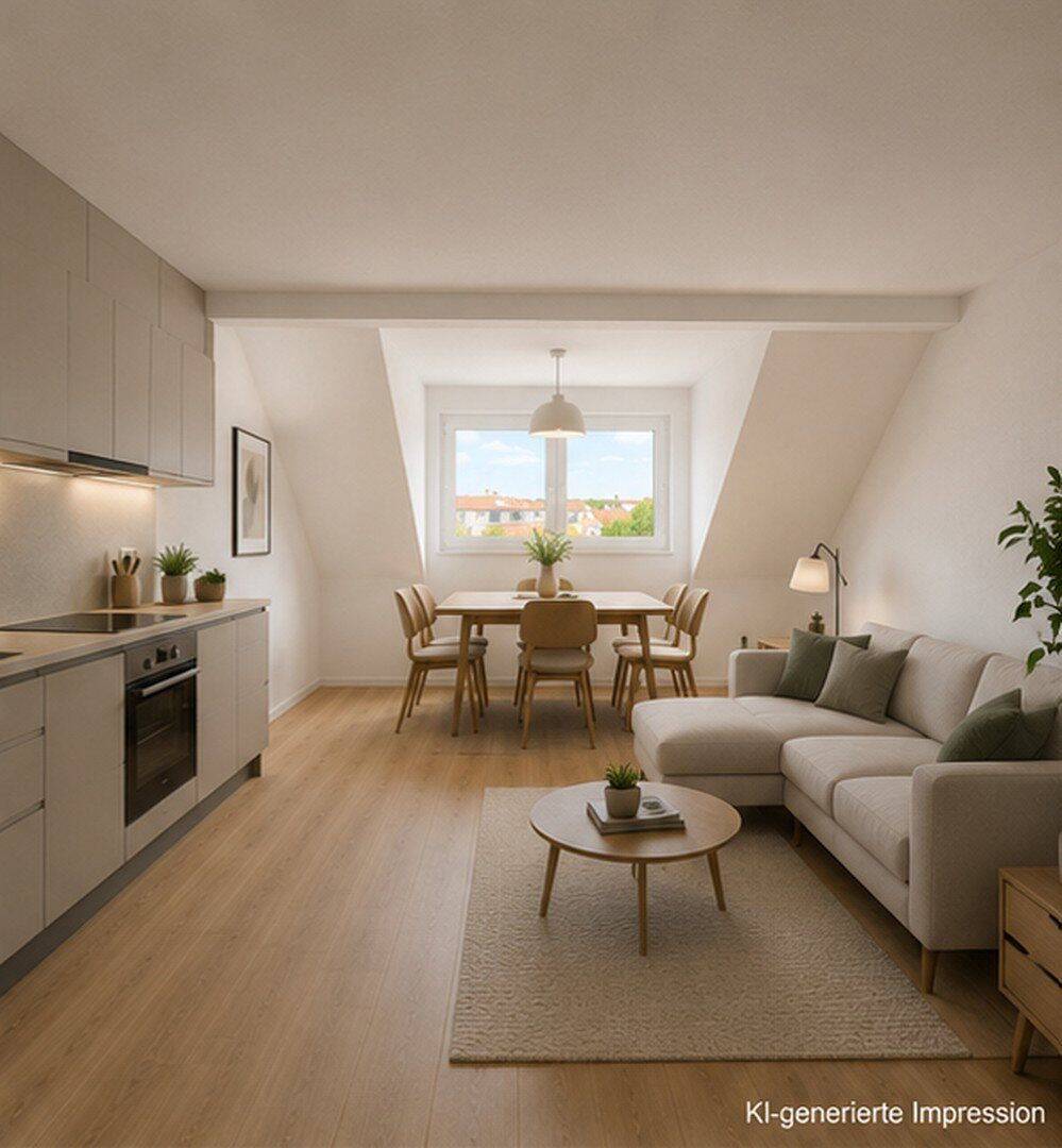 Erstbezug nach Sanierung! Helle 3,5 Zi.-DG-Whg. mit Balkon und Burgblick. – Nürnberg – Vorschaubild 3