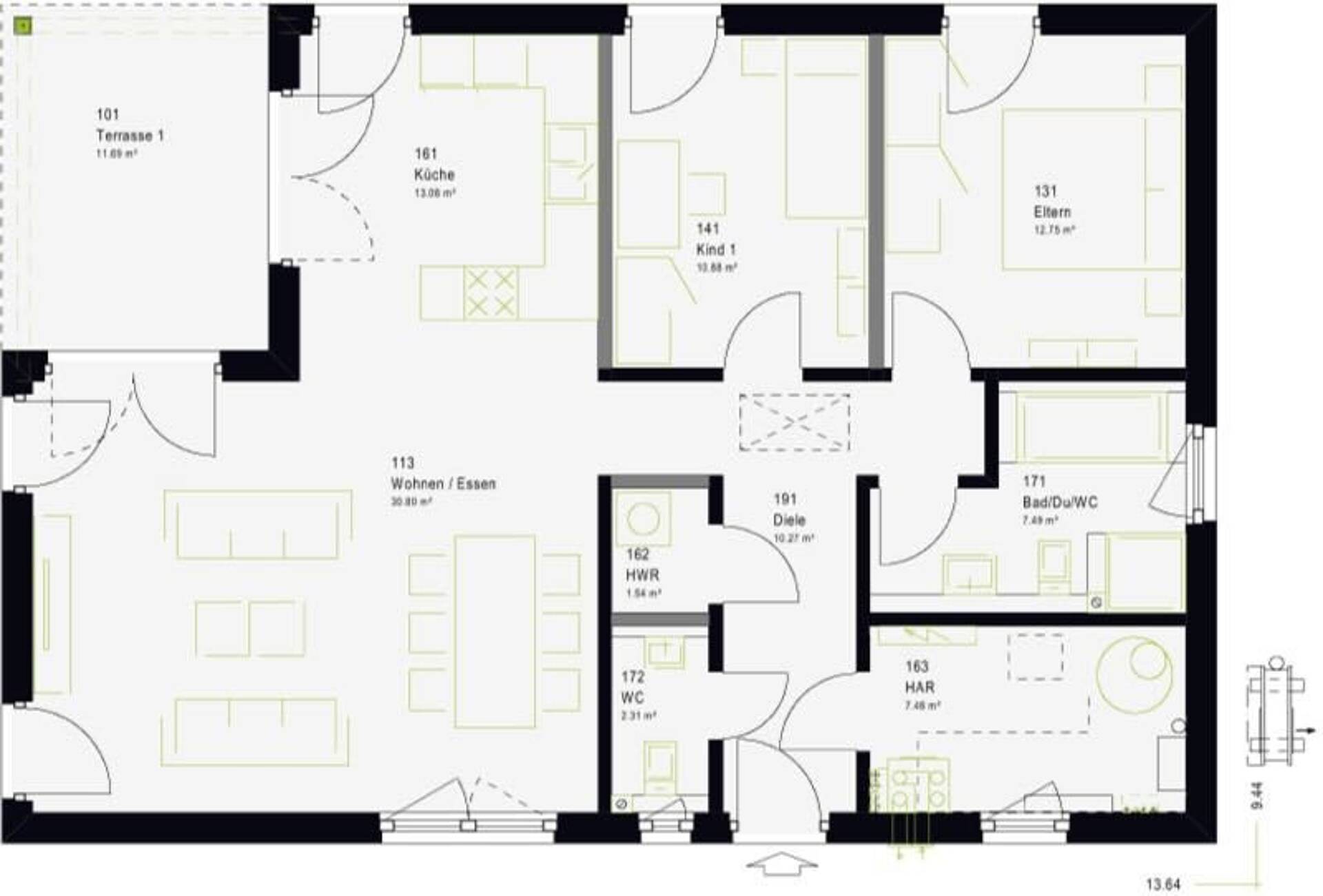 Bungalow in 21244 Buchholz in der Nordheide mit 108 m² kaufen