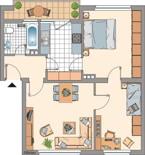Auf Wunsch mit Einbauküche - Demnächst frei! 3-Zimmer-Wohnung in Duisburg Bergheim – 47228 Duisburg – Vorschaubild 2