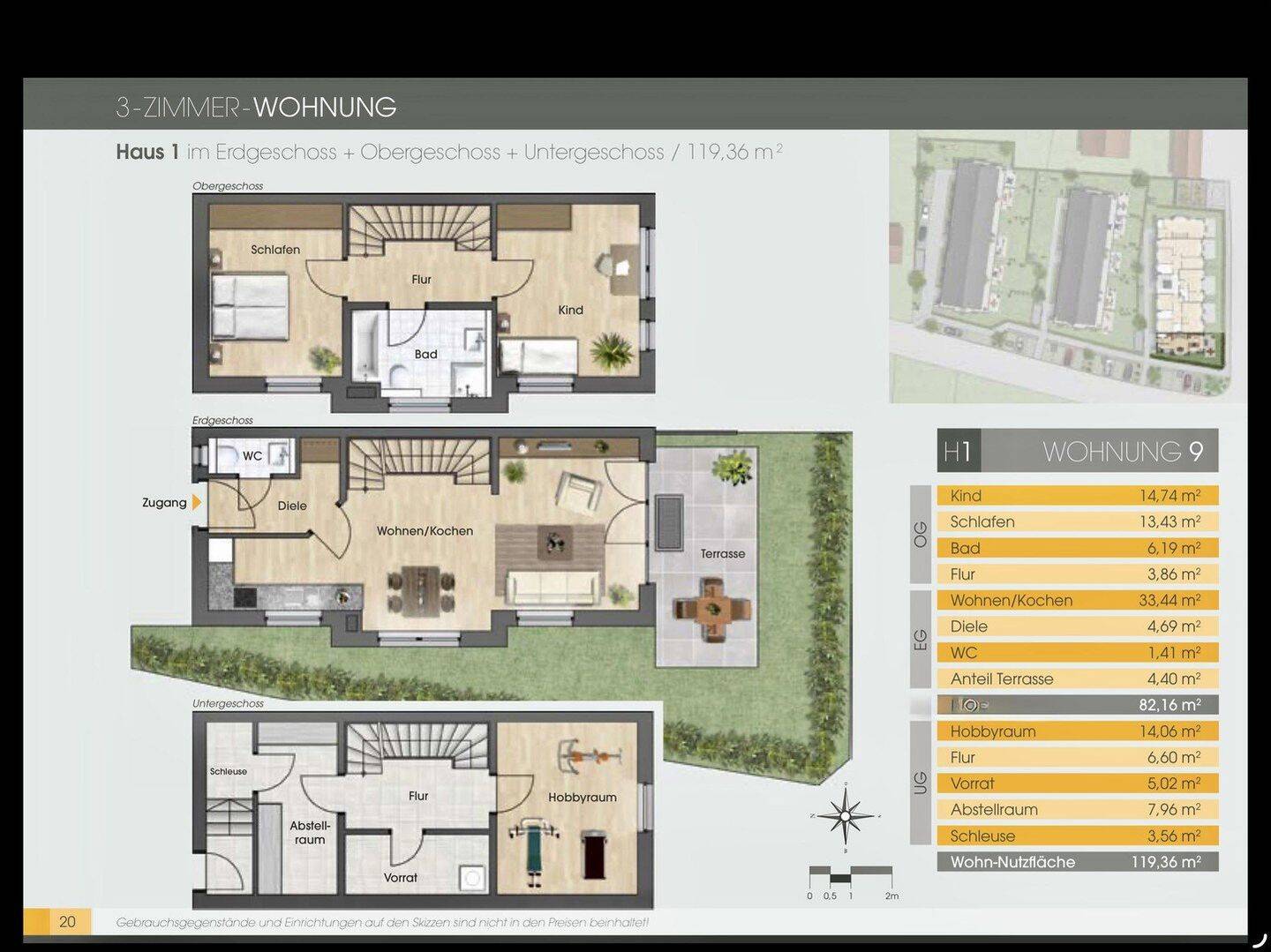 Hausgefühl: Maisonette mit Garten auf 3 Ebenen, eigenem Eingang & 119 m² Wohn-/Nutzfl. – Taufkirchen – Vorschaubild 2