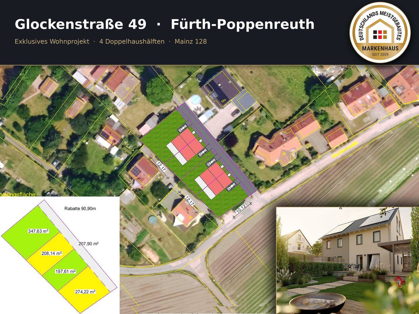 Fürth: Neubau DHH| Komplettpreis inkl. Grundstück & Baunebenkosten – Fürth – Bild 1 von 9