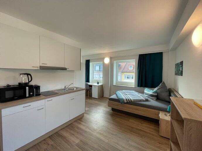 Boardinghouse - Apartments zur Kurzzeitmiete im Studio mit Küche in separatem Raum – Heilbronn – Vorschaubild 4