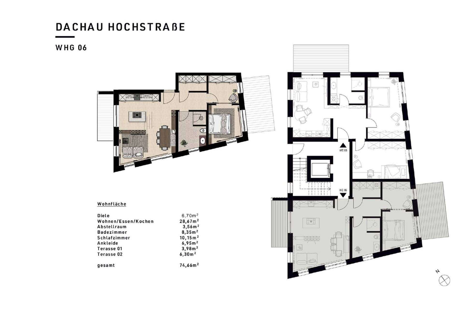 Erdgeschosswohnung in 85221 Dachau mit 74,66 m² kaufen