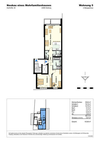 *** NEU - Traumhafte 3-Zimmer-Wohnung mit gr. Süd-Balkon in bester Lage von HH-Uhlenhorst *** – 22085 Hamburg – Vorschaubild 4