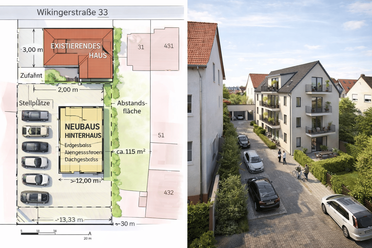 Mehrfamilienhaus mit Baureserve - 3 Wohnungen + ca. 300 m² · Offenbach-Bieber · provisionsfrei – 63069 Offenbach am Main – Bild 1 von 9