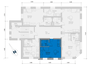 Möbliert & alles inklusive, sorgenfrei wohnen in der zweiten Etage – 30519 Hannover – Vorschaubild 7