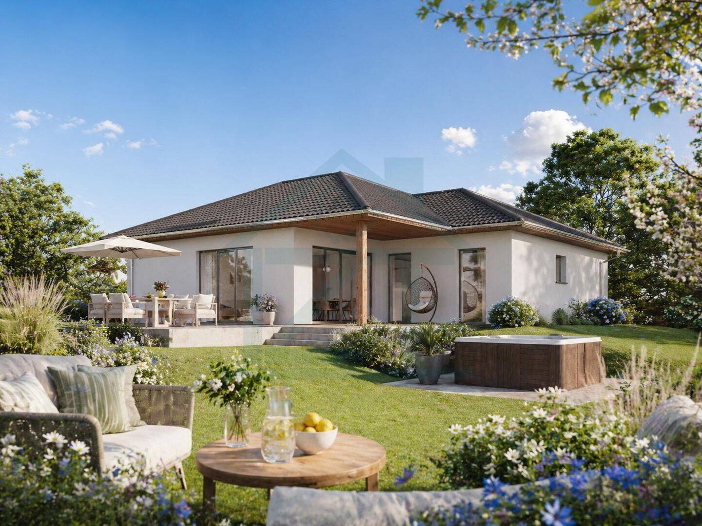 Moderner 120 m² großer Bungalow inklusive ca. 445 m² Grundstück in Randlage von Jena-Drackendorf – Jena – Vorschaubild 2