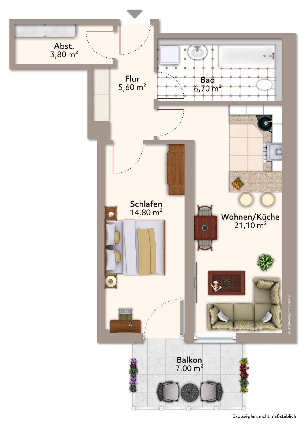 Traumhafte 2-Zimmer-Wohnung mit Balkon & saniertem Bad im begehrten Stadtfeld – Magdeburg – Vorschaubild 8