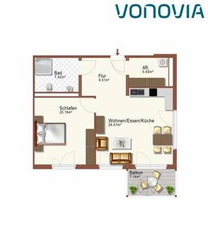 Einbauküche und Balkon: Neubau, nagelneu und komplett barrierefrei! – 44339 Dortmund – Vorschaubild 8