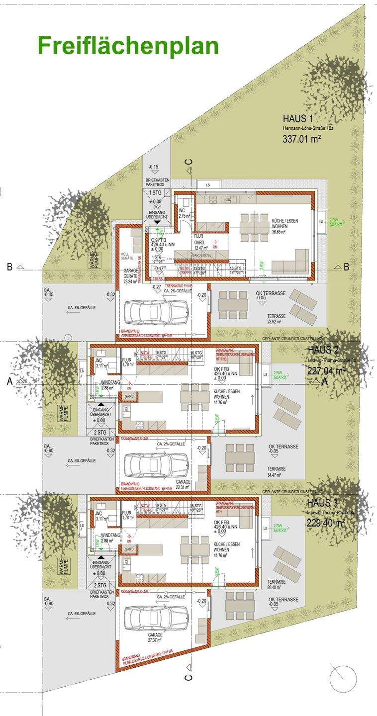 Neubau von DREI exklusiven ARCHITEKTENHÄUSERN in ruhiger, grüner Lage in Neumarkt-Mühlen – Neumarkt in der Oberpfalz – Vorschaubild 6