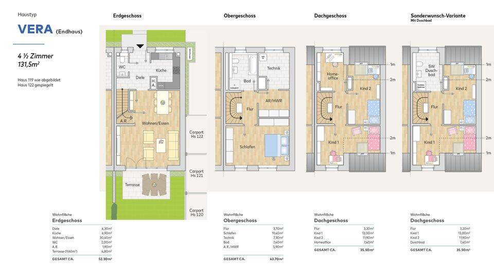 Modernes Reihenendhaus (Neubau) in schöner Wohnlage in Leverkusen-Steinbüchel – Leverkusen – Vorschaubild 5
