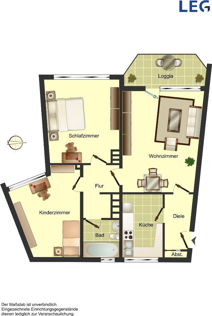 Ab Mai frei! 3-Zimmer-Wohnung in Solingen Wald – Solingen – Vorschaubild 2