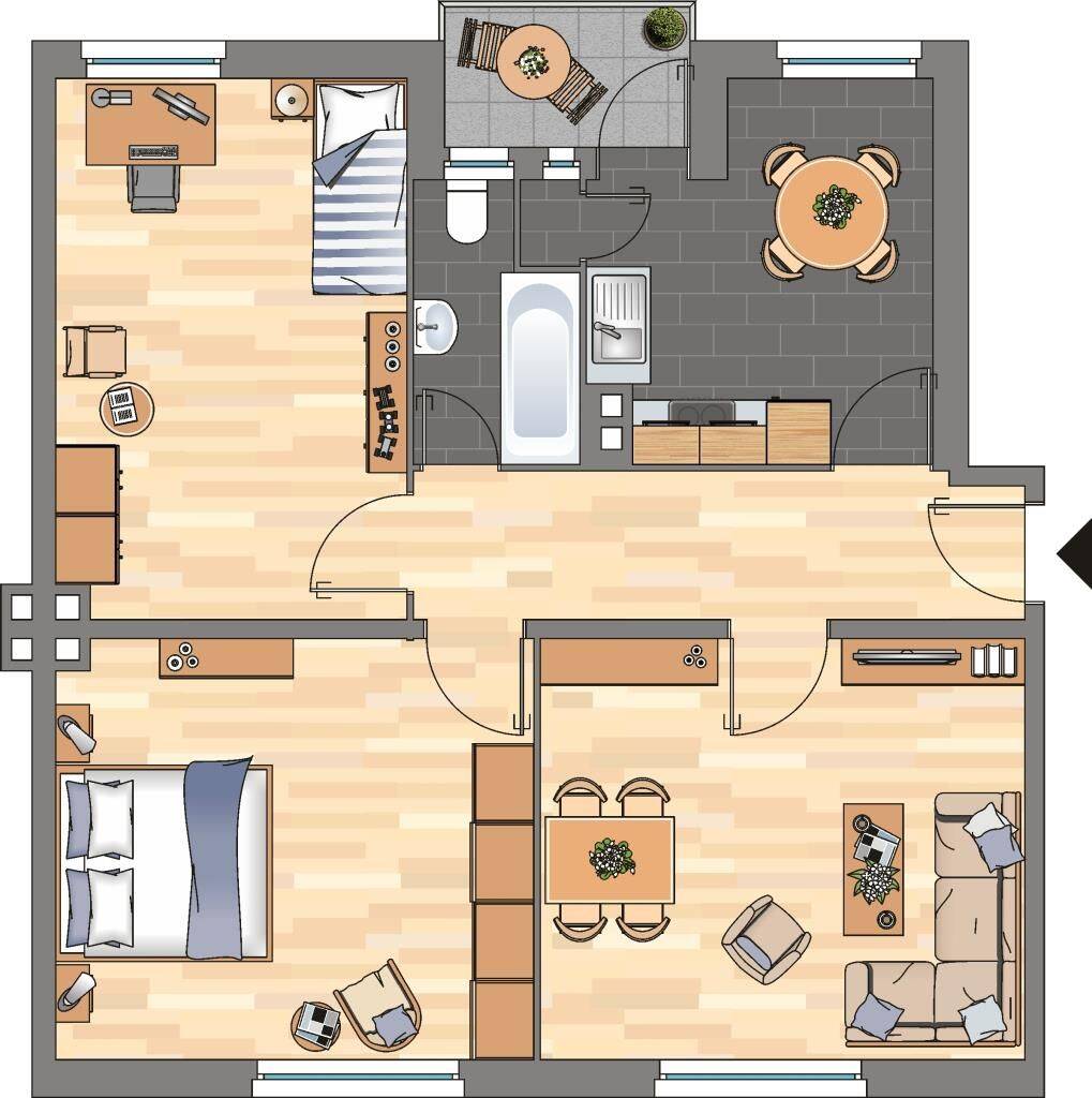 Renovierte 3-Zimmer-Wohnung in zentraler Lage von Bremerhaven – Bremerhaven – Vorschaubild 9