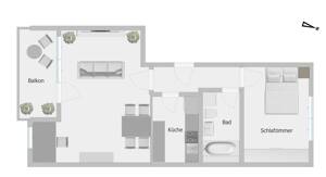 *Süd-Balkon, TG-Stellplatz* 2-Zimmer-Wohnung mit Balkon & TG-Stellplatz als Kapitalanlage – 50999 Köln – Vorschaubild 5