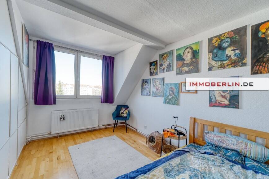 IMMOBERLIN.DE - Stimmungsvolle Dachgeschosswohnung mit Südterrasse in komfortabler Neukölln-Lage – Berlin – Vorschaubild 4