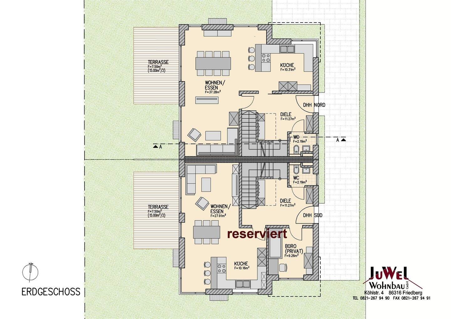 EH55-*NEUBAU* Familienfreundliche Doppelhaushälfte in ruhiger Lage von A.-Hochzoll-Süd! – Augsburg – Vorschaubild 6