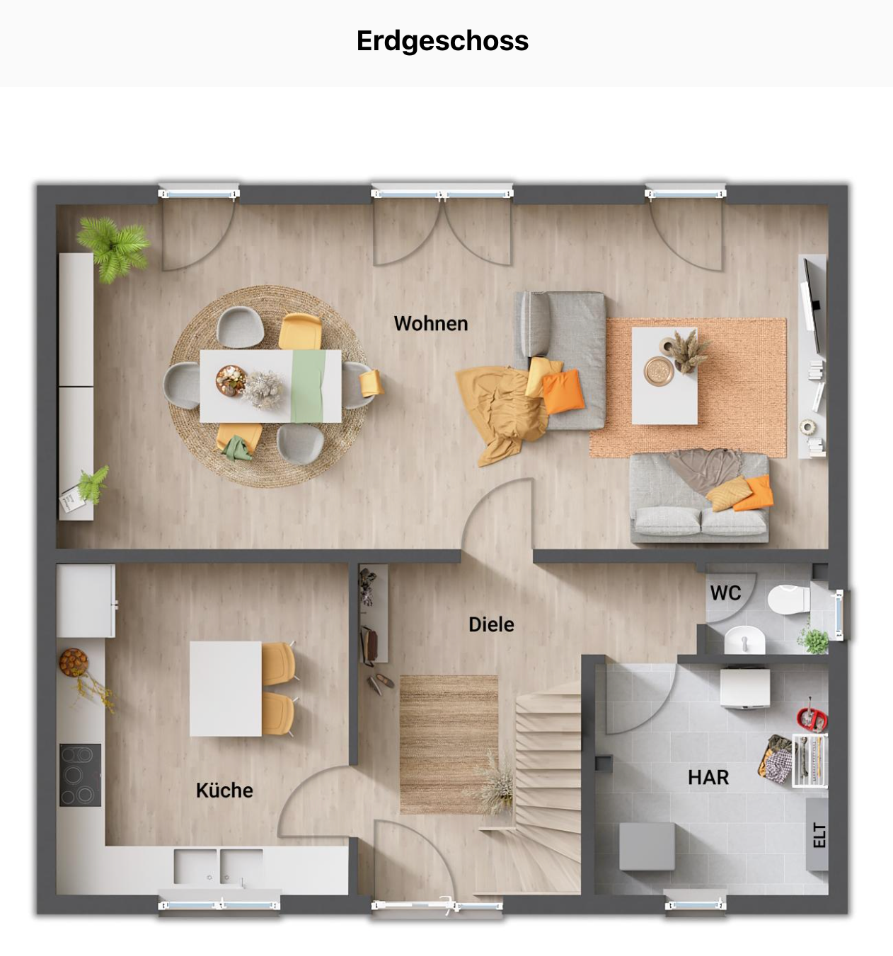 Modernes Town & Country Familienhaus Flair 134 – Massiv gebaut | KfW-Effizienzienzhaus | Neubauprojekt in Breitengüßbach – Breitengüßbach – Vorschaubild 3