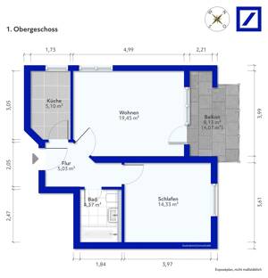 Gepflegte 2-Zimmerwohnung mit Balkon, Tiefgaragenstellplatz und Aufzug in Stuttgart-Zuffenhausen – 70435 Stuttgart – Vorschaubild 9