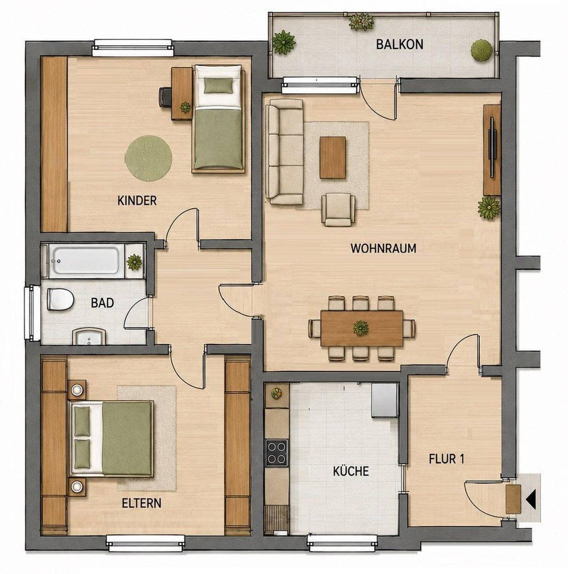 Etagenwohnung in 59423 Unna mit 66 m² kaufen
