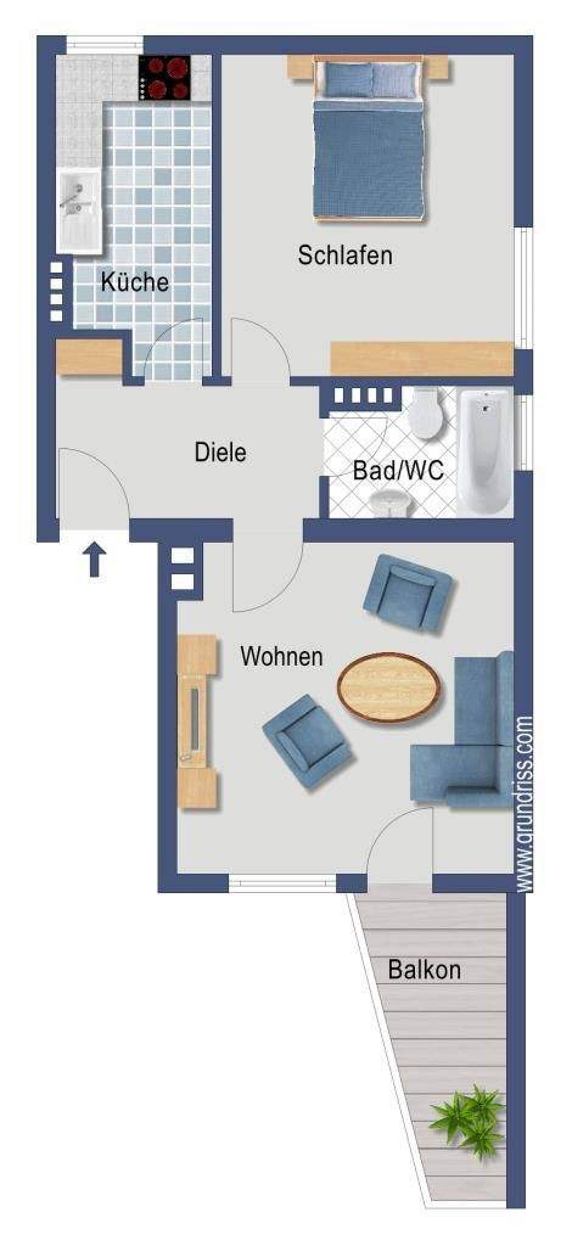 Etagenwohnung in 51103 Köln mit 51,02 m² kaufen