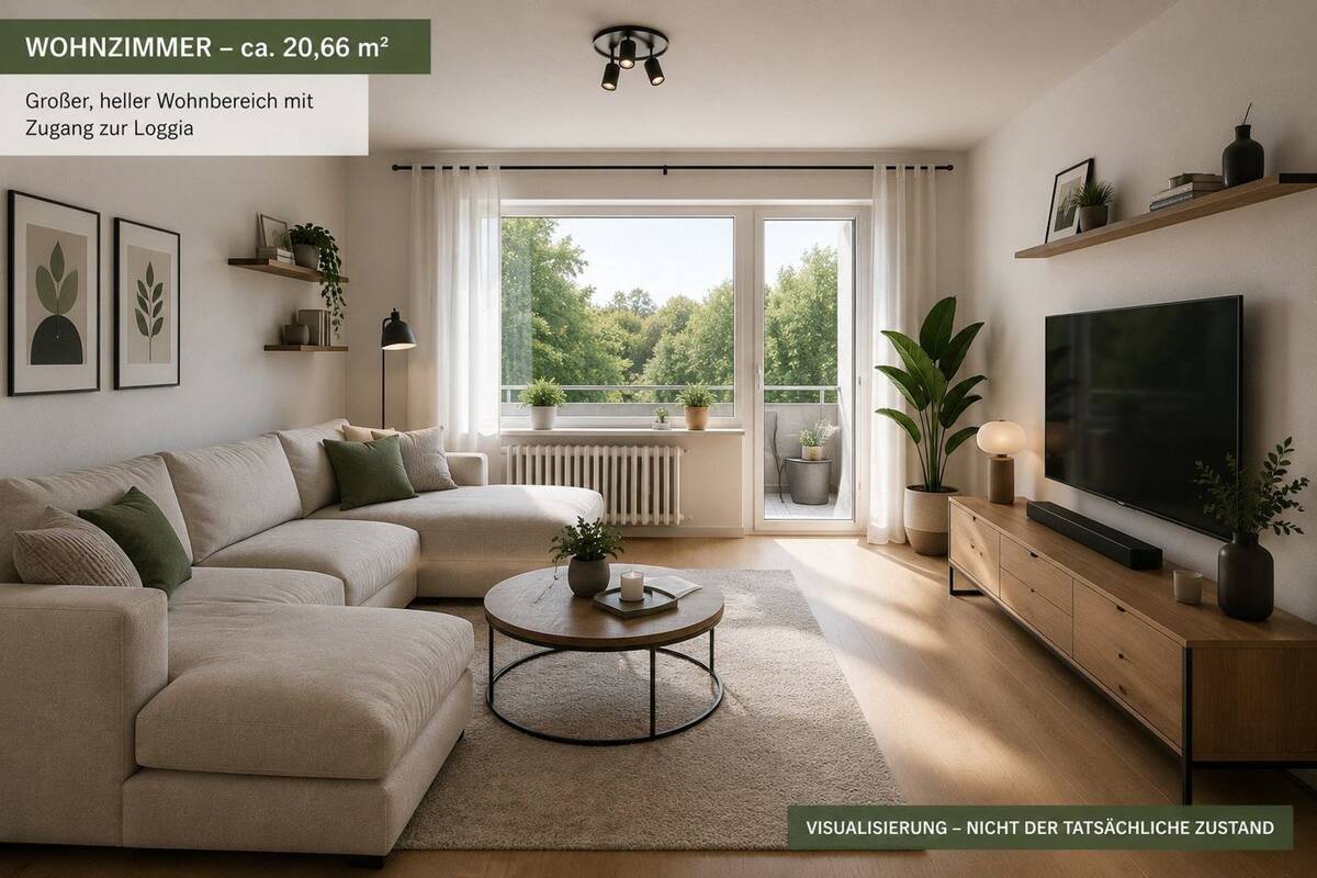 3-Zimmer-Wohnung mit Balkon in Bremen-Osterholz - provisionsfrei – 28325 Bremen – Bild 1 von 4