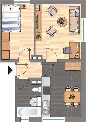 Gemütliche 2-Zimmer-Wohnung in Kiel 40,25 m² auf der 1. Etage rechts – 24143 Kiel – Vorschaubild 4