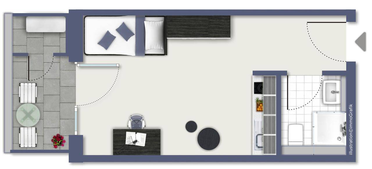 Cozy studio near the university – Saarbrücken – Vorschaubild 5
