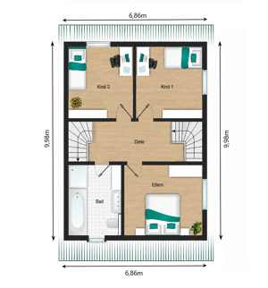 Doppelhaushälfte mit Carport & Garten in Leipzig – 4329 Leipzig – Vorschaubild 6