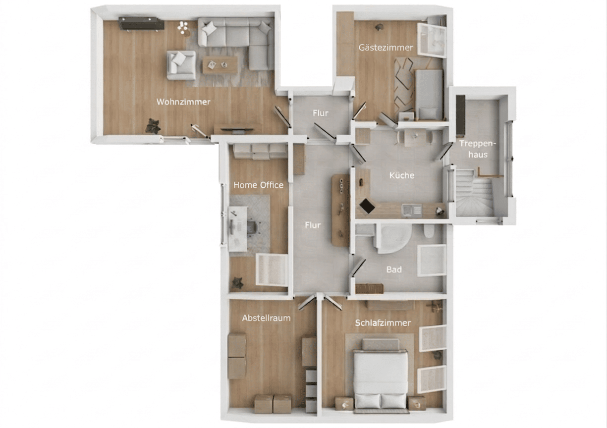 Ruhige 3,5-Zi.-DG-Wohnung am Siemens Campus: Raumwunder in Erlangen-Bruck mit EBK