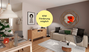 Maisonettewohnung mit Balkon und Dachterrasse sowie zwei Bädern