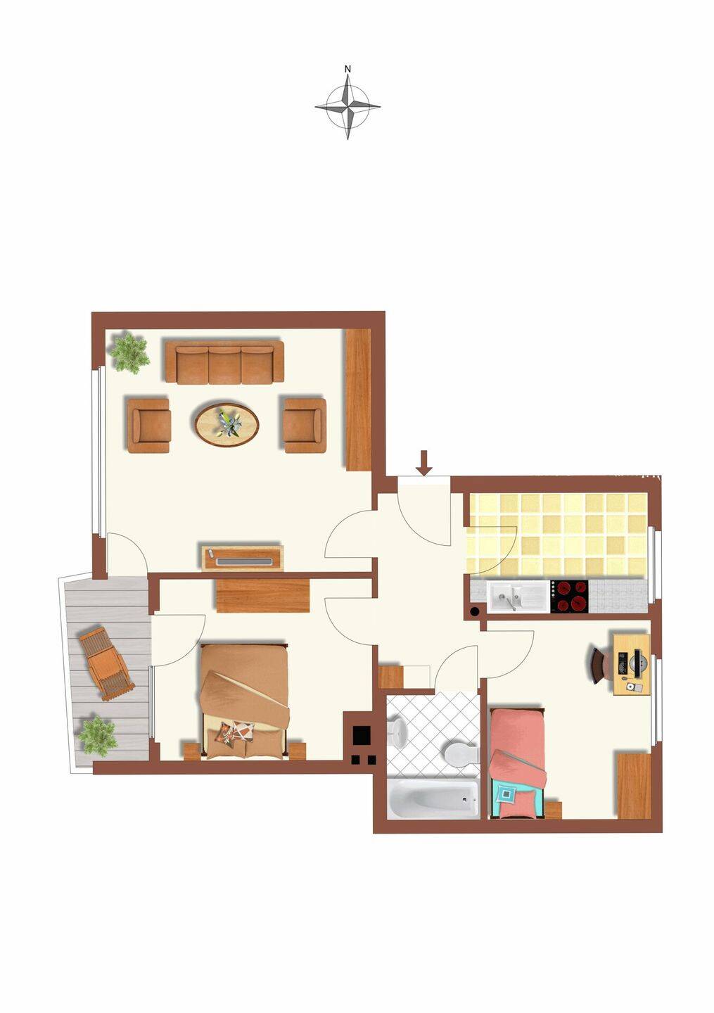 Vermietete 3 Zimmer-Eigentumswohnung im Erdgeschoss links -Ein Angebot der Gerd von der Heide Immobilien GmbH- – Wentorf bei Hamburg – Vorschaubild 5