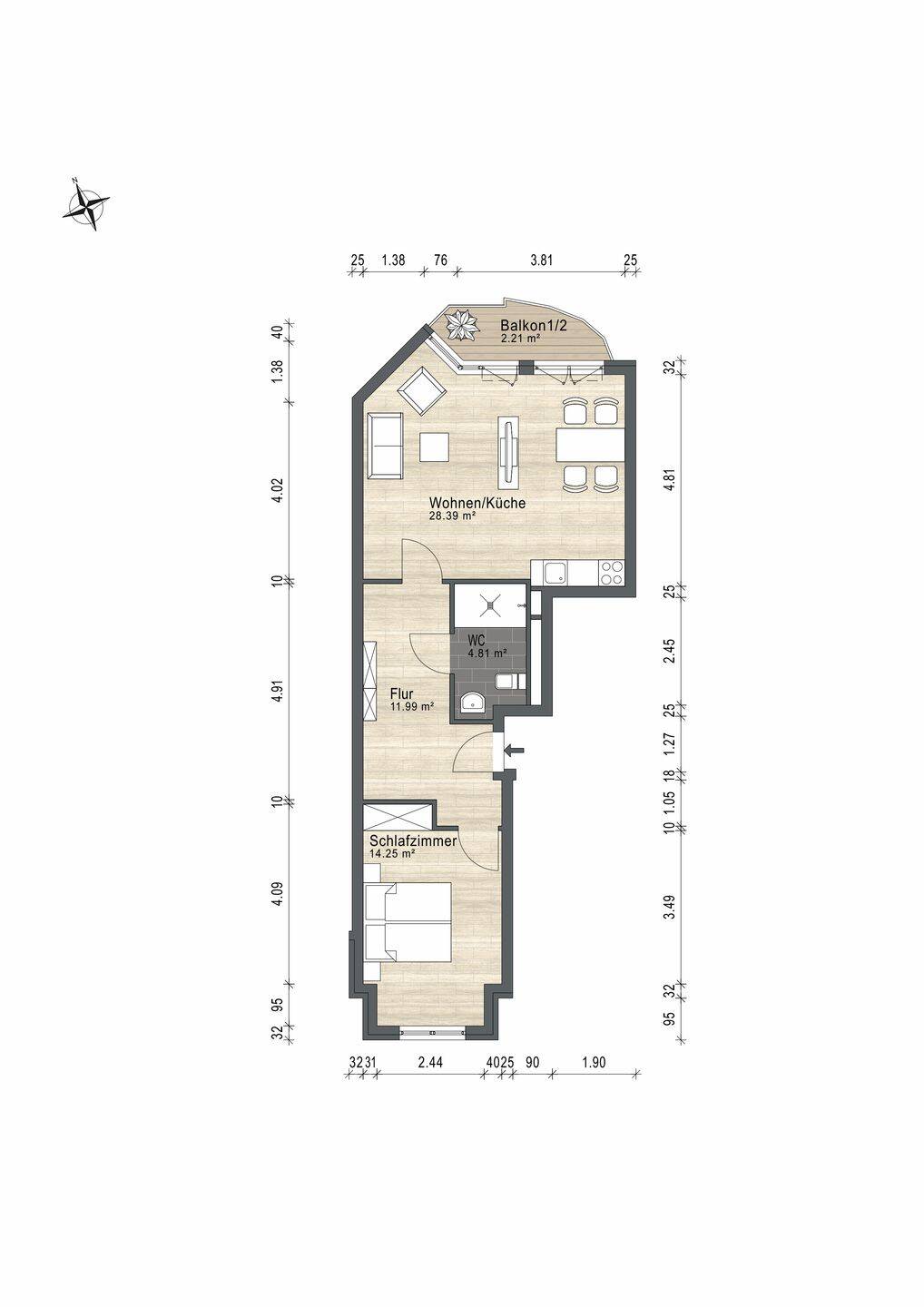 Barrierefrei! attraktive 2 Zimmer Wohnung im herzen Berlins – Berlin – Vorschaubild 2
