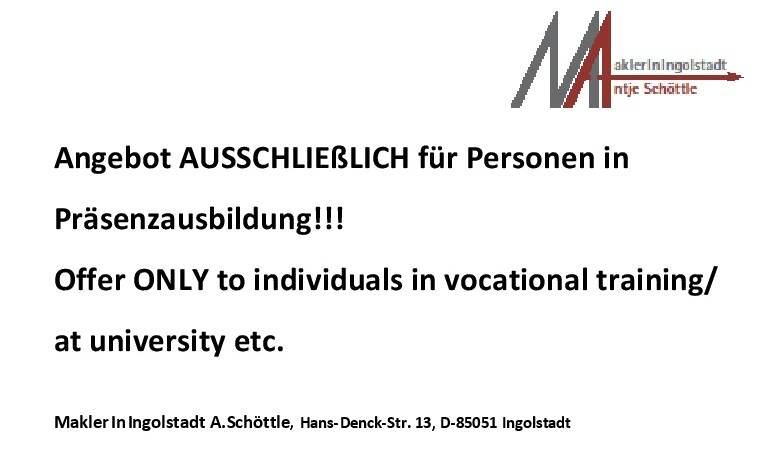 *Studium*Ausbildung*Praktikum* - möbliertes Appartement, Küche mit Dunstabzug, Terrasse – Ingolstadt – Vorschaubild 2