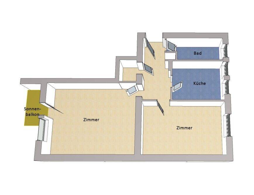 IMMOBERLIN.DE - Sympathische sanierte Wohnung mit Südwestbalkon & Lift – Berlin – Vorschaubild 7