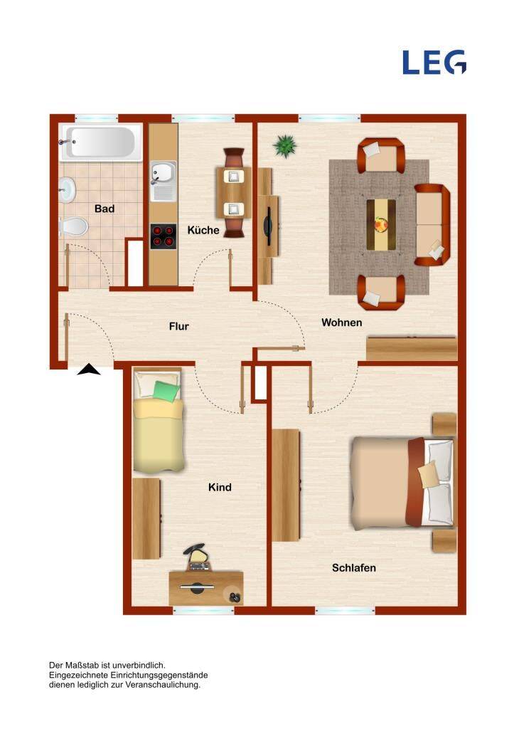 3 Zimmer-Wohnung in Hamm Herringen ! – Hamm – Vorschaubild 2