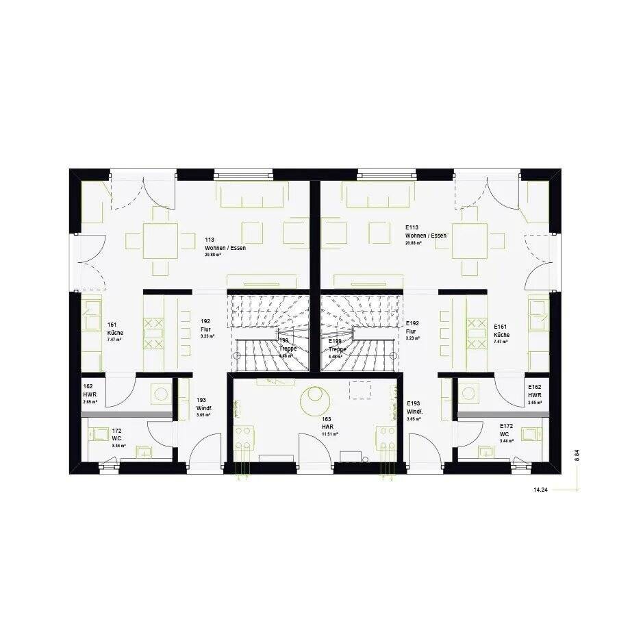Mehrgenerationenhaus im Doppelhausstil - nachhaltig, energieeffizient & zukunftssicher – Hitzacker – Vorschaubild 5