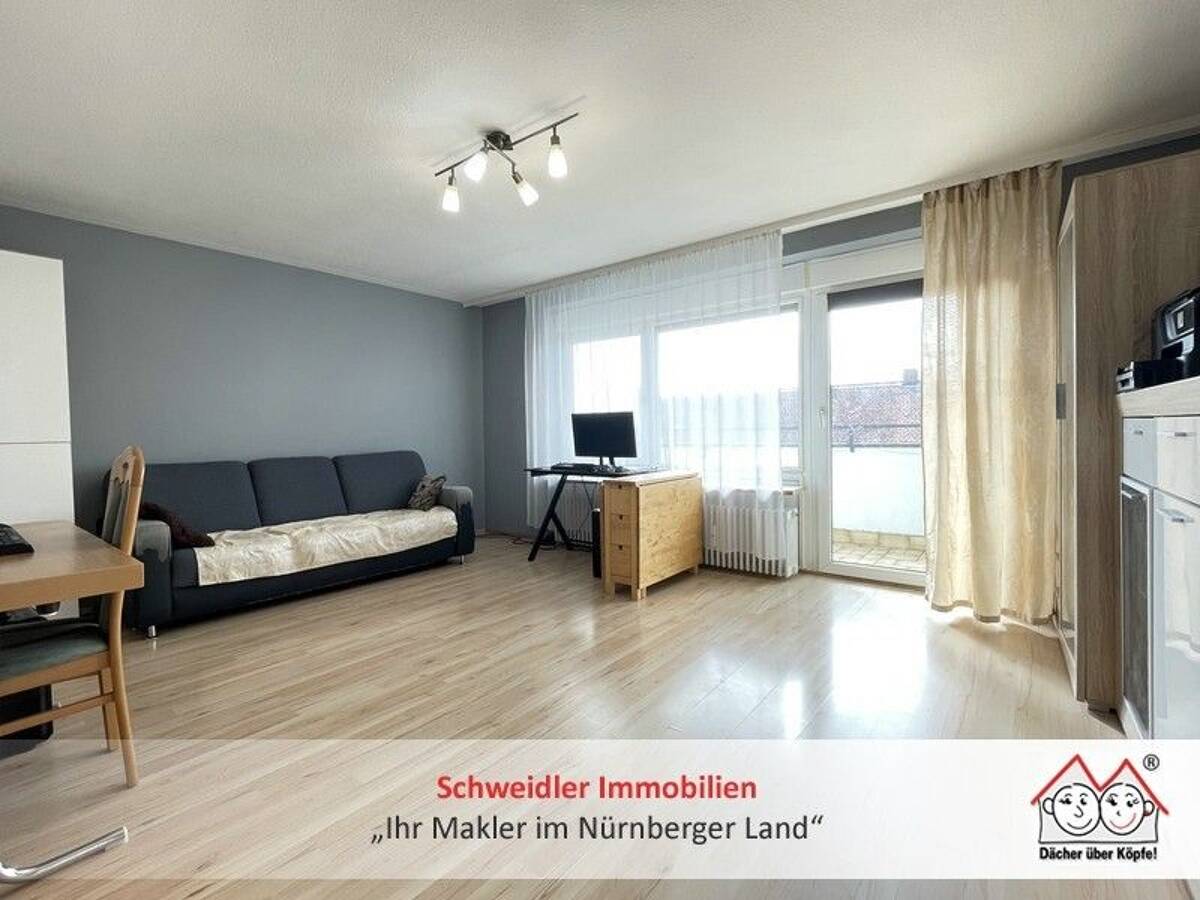 Gut gelegen, klar geschnitten: Schöne 2-Zimmer-Wohnung mit Balkon in Fürth – 90763 Fürth – Bild 1 von 8