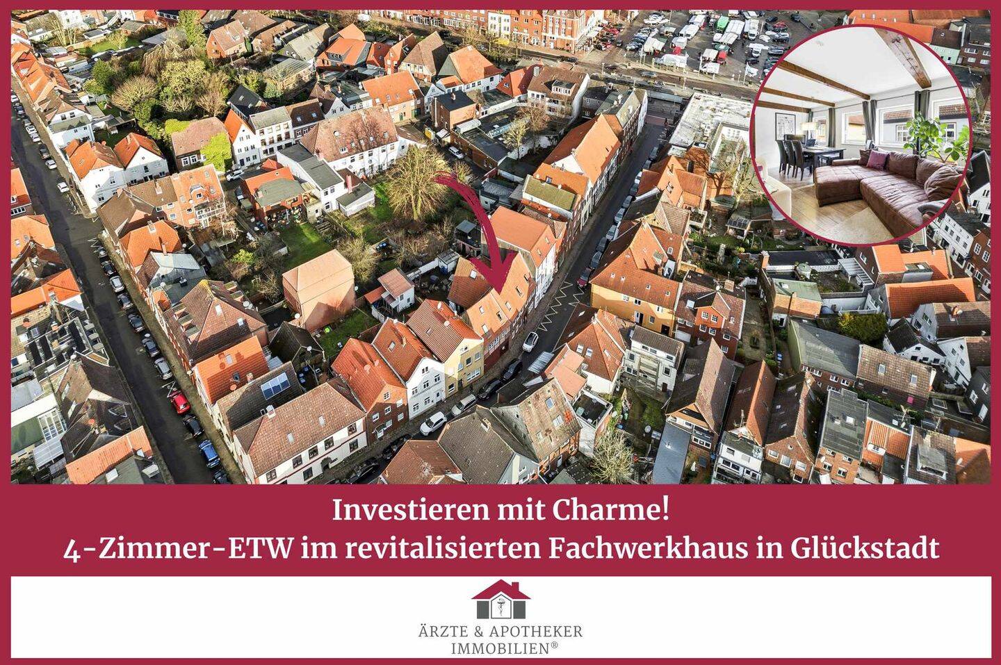 Investieren mit Charme - 4-Zimmer-ETW im revitalisierten Fachwerkhaus in Glückstadt