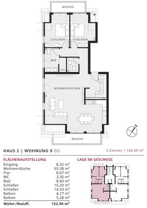 Hochwertige Neubauwohnung nur ca. 600 Meter zur Trave und zum Zentrum. Direkt vom Bauträger. – 23570 Lübeck – Vorschaubild 7