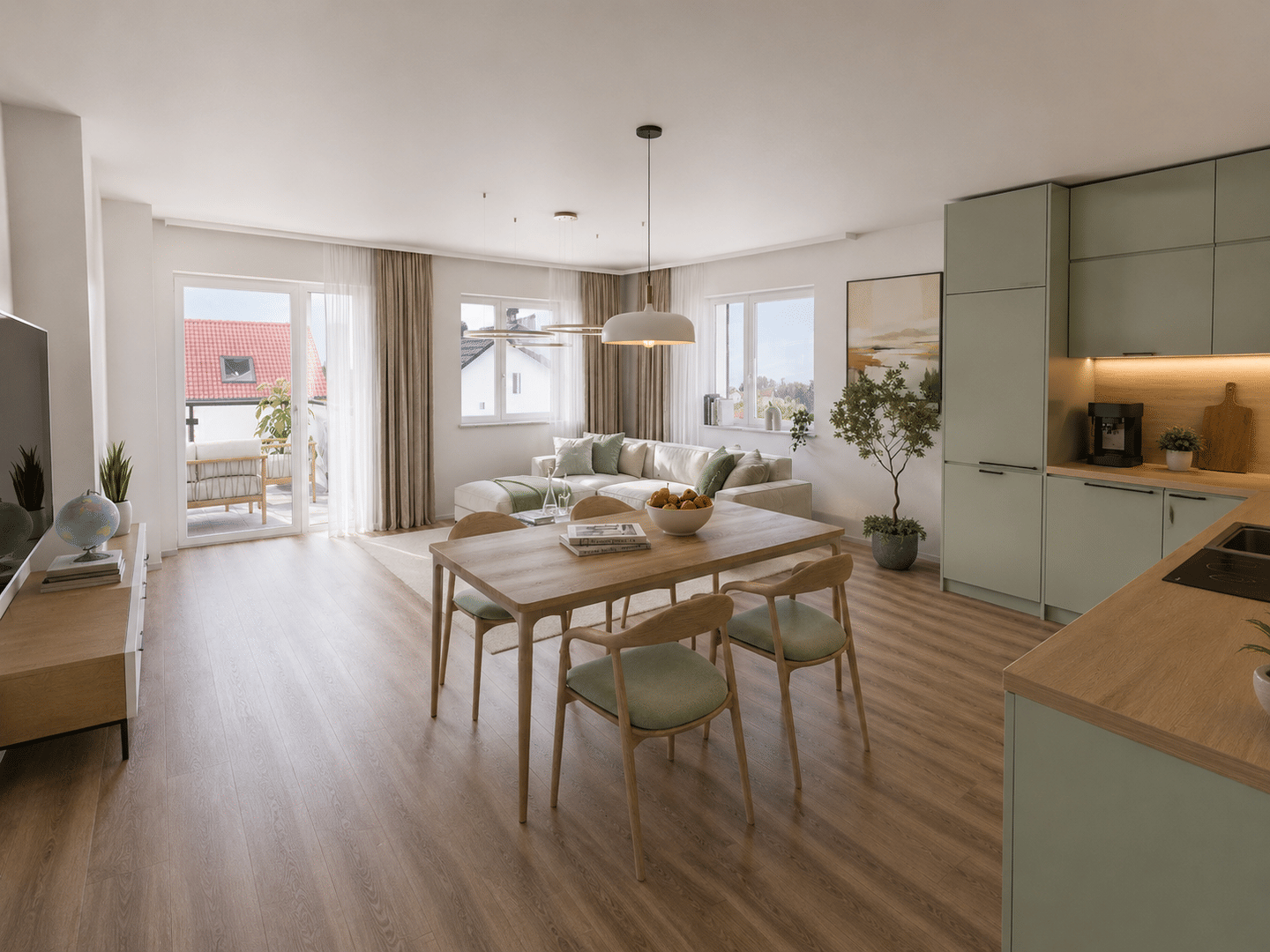 Energieeffiziente 4-Zimmer-Wohnung direkt vom Vermieter – Denkendorf – Vorschaubild 2